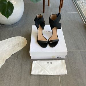 IRO black leather cone sandals ⚡️